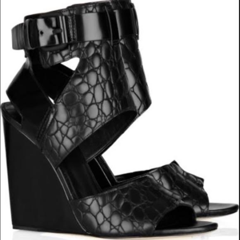 Alexander Wang Croc Embossed Natalia Wedges